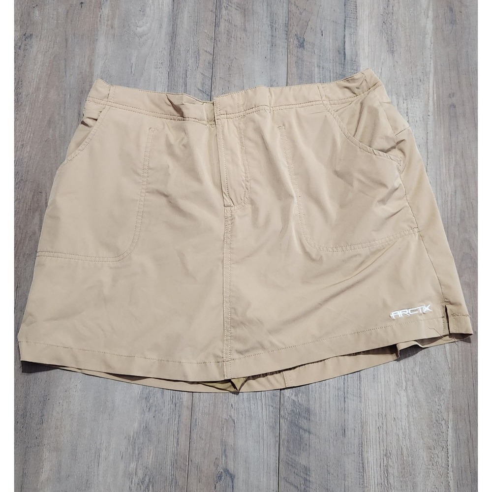 Arctix Athletic Khaki Tan Skort Short Skirt Women's Size L Hiking Golf
